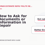 How to Ask for Documents or Information in Repair Estimate Reply English