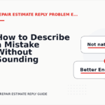 How to Describe a Mistake Without Sounding Rude in Repair Estimate Reply English