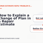 How to Explain a Change of Plan in a Repair Estimate Reply