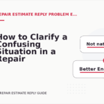 How to Clarify a Confusing Situation in a Repair Estimate Reply