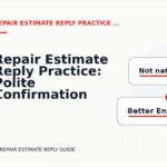Repair Estimate Reply Practice: Polite Confirmation Examples