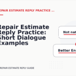 Repair Estimate Reply Practice: Short Dialogue Examples