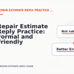 Repair Estimate Reply Practice: Formal and Friendly Versions