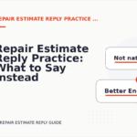 Repair Estimate Reply Practice: What to Say Instead