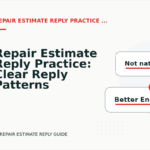 Repair Estimate Reply Practice: Clear Reply Patterns