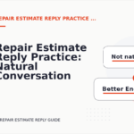 Repair Estimate Reply Practice: Natural Conversation Lines