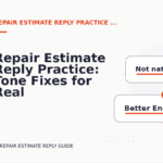 Repair Estimate Reply Practice: Tone Fixes for Real Situations