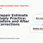 Repair Estimate Reply Practice: Before and After Corrections