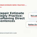 Repair Estimate Reply Practice: Softening Direct Sentences