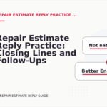 Repair Estimate Reply Practice: Closing Lines and Follow-Ups